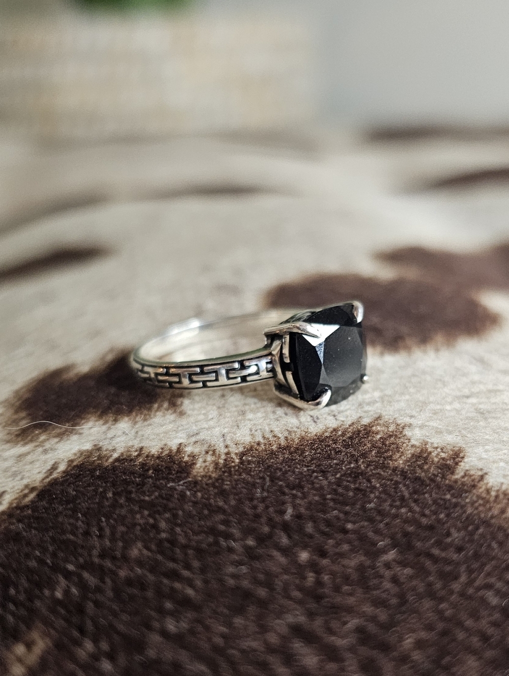 EFFY Onyx Ring 925 Sterling Silver Size 9.5